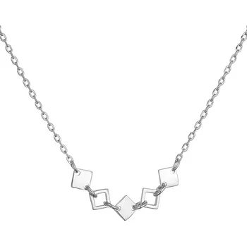 Náhrdelník Stříbrný náhrdelník čtverečky 62015