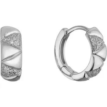 Náušnice Stříbrné ozdobné kruhy 11765.1