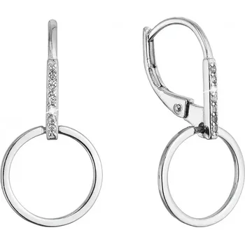 Oblečení a móda Stříbrné náušnice visací kroužek 11539.1