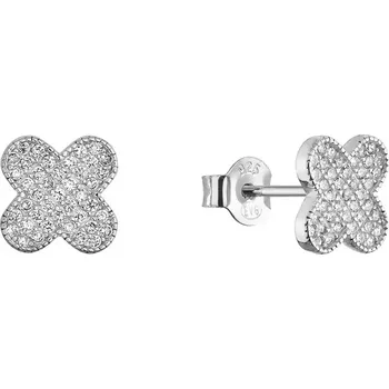 Oblečení a móda Stříbrné náušnice čtyřlístky 11763.1