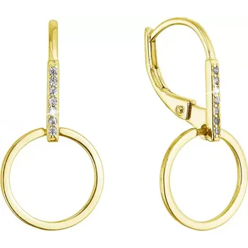 Oblečení a móda Pozlacené stříbrné náušnice visací kroužek 11539.1