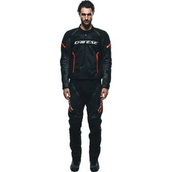 Moto oblečení DAINESE DRAKE 2 SUPER AIR TEX PANTS # BLACK/ANTHRACITE/RED-FLUO - 58