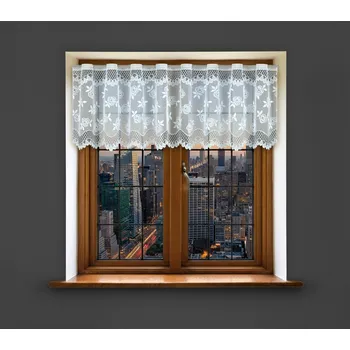 Záclona Dekorační vitrážová žakárová záclona GALINA 60 bílá 300x60 cm (cena za vrchní díl) MyBestHome