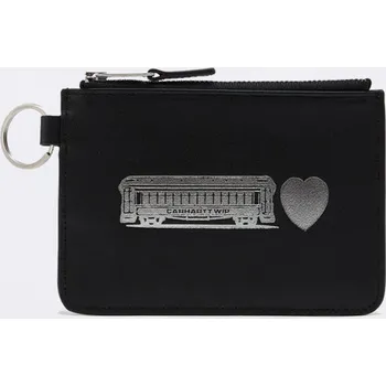 Módní doplněk Carhartt WIP Deconstructed Leather Wallet Black/Silver
