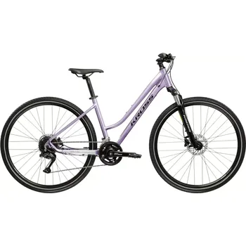 KROSS EVADO 5.0 LADY, rám 17" (M), model 2026, pneu 28", barva šedá/modrá - ZDARMA dopravné, seřízení, odborná montáž a sada světel! (Záruka nejlepší ceny. Nalezli jste někde lepší cenu? Napište nám a zkusíme ji trumfnout! )