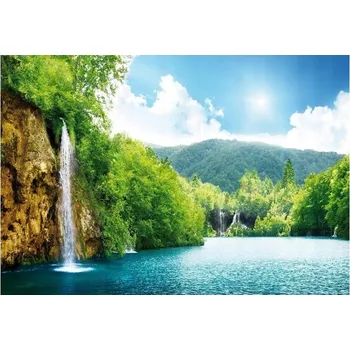 Fototapeta Fototapeta VODOPÁD MODERNÍ NEBE 3D 368x254