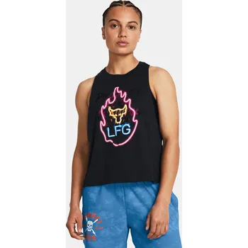 Dámské tílko Under Armour Pjt Rck W Neon Flame Tank 1384505-001 Černá LG