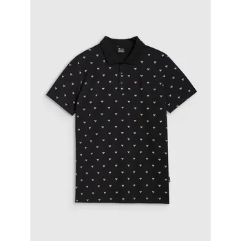 Pánské oblečení 4F Polokošile pánské regular - černé Velikost M