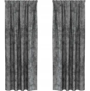 Prostěradlo Aksamitové závěsy šedé 260 x 140 cm, sada 2 kusů