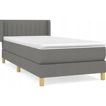 Postel Kontinentální postel s matrací 203 x 103 x 78/88 cm, tmavě šedá