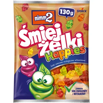 Cukrovinka Nimm2 Śmiejgi Happies Storck Želé Bonbony 130 g