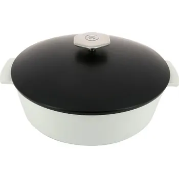 Hrnec TOMGAST Hrnec nízký Revolution 3,6 l, černá barva pokličky