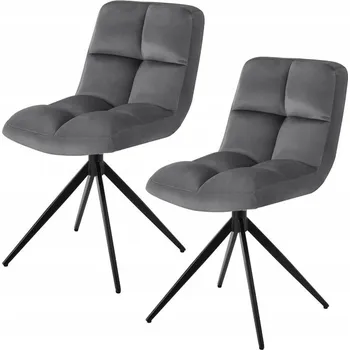Židle Juskys látka šedá 2 ks