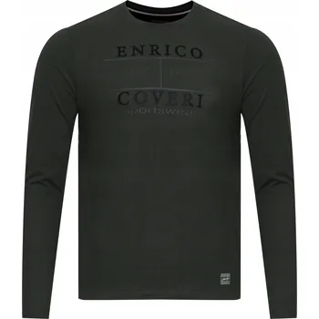 Pánské tričko Enrico Coveri tričko s dlouhým rukávem kulatý výstřih, velikost XXL