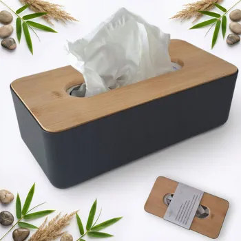 Zásobník na papírové ručníky NÁDOBA KRABIČKA NA UBROUSKY NA KAPESNÍKY KRABIČKA NA KAPESNÍKY, UBROUSKY, ZÁSOBNÍK BAMBUS/PLAST