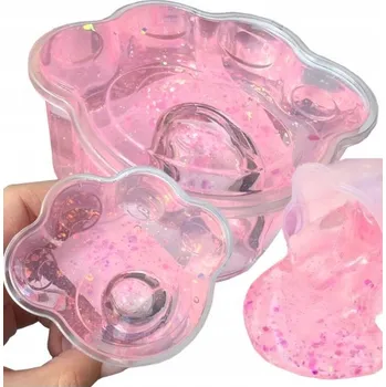 Modelovací hmota SLIZ S GLITRY V KRABIČCE KOČIČÍ TLAPKA - KŘIŠŤÁLOVÁ MODELOVACÍ HMOTA