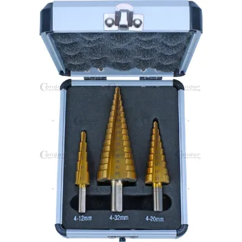 Condor SBS - Sada stupňovitých vrtáků, 3 ks