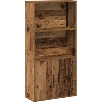 Knihovna Regál na knihy z dřevotřísky, staré dřevo, 60 x 24 x 120 cm