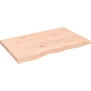 police Rustikální nástěnná police z masivního dubového dřeva 80 x 50 x (2-4) cm, b