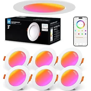 RGB stropní bodové svítidlo s barevným světlem, studená bílá 70-85mm Bluetooth VARICART