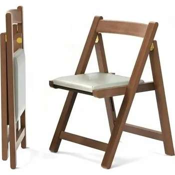 Jídelní židle SKLÁDACÍ ŽIDLE V NORDICKÉM STYLU S ERGONOMICKÝM OPĚRADLEM A POLŠTÁŘEM Z EKO KŮŽE