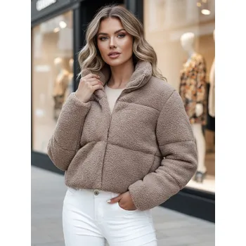 Dámská krátká bunda CELESTIAL Dstreet TY4482z - výprodej Barva: Béžová, Velikost: M