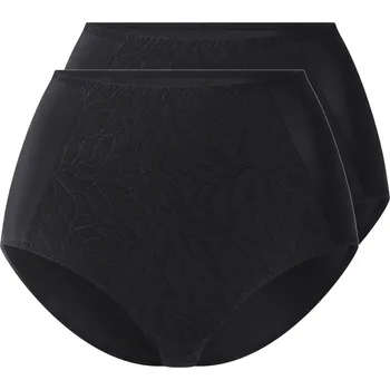 Dámské spodní prádlo esmara® Dámské kalhotky s krajkou, 2 kusy (černá, XL(48/50))