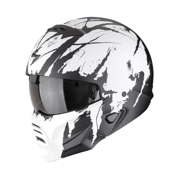 Helma na motorku Moto přilba SCORPION EXO-COMBAT EVO II MARAUDER matná černo/bílá XXL