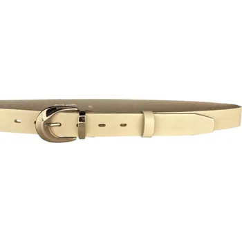 Opasek PENNY BELTS Kožený opasek 30-307-44 krémový - 85 cm