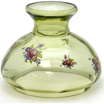 Petrolejová lampa Stínidlo (širm) – lesní zelená 155 mm s květinou | 64993