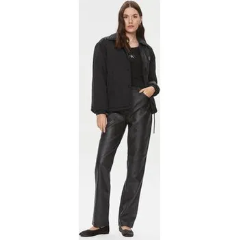 Pánské kalhoty Calvin Klein Jeans Kalhoty z imitace kůže J20J222552 Černá Straight Fit M