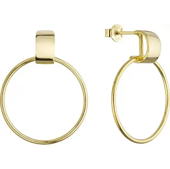 Oblečení a móda Pozlacené náušnice visací kruhy 61167