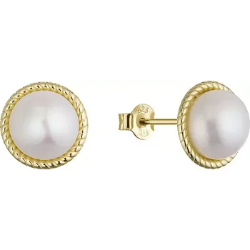 Náušnice Pozlacené náušnice s říční perlou 21115.1