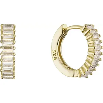 Náušnice Pozlacené kroužky se zirkony 11771.1