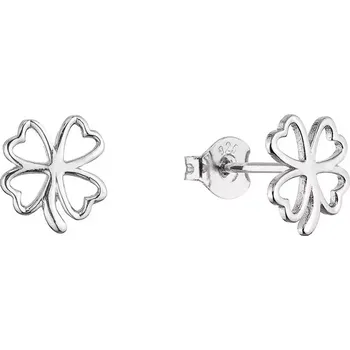 Oblečení a móda Stříbrné náušnice čtyřlístky 61064