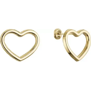 Náušnice Zlaté 14 karátové náušnice srdce 91A00080