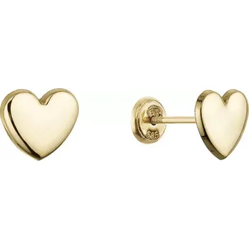 Oblečení a móda Zlaté 14 karátové náušnice srdce 91A00078
