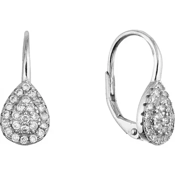 Náušnice Stříbrné visací náušnice zdobené kapičky 11645.1