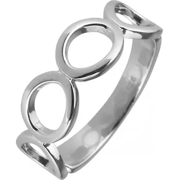 Oblečení a móda Stříbrný prsten kulatá očka 65009 UNI