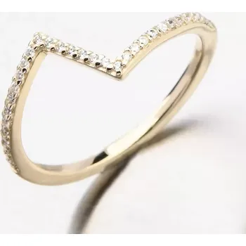 Šperk Dámský prsten žluté zlato 585 zirkon 71SKL-4834-ZL velikost 51