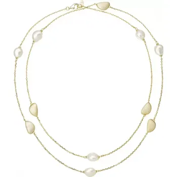 Náhrdelník Pozlacený náhrdelník s říčními perlami 22060.1