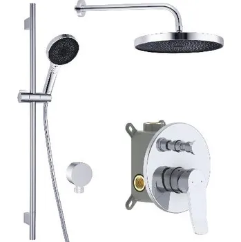 Vodovodní baterie kielle Baterie pod omítku pro 2 spotřebiče, s příslušenstvím a s tělesem, chrom - 20627SP60