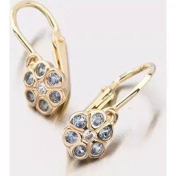 Náušnice Dětské náušničky žluté zlato 585 zirkon 52DN-1737-ZBSM