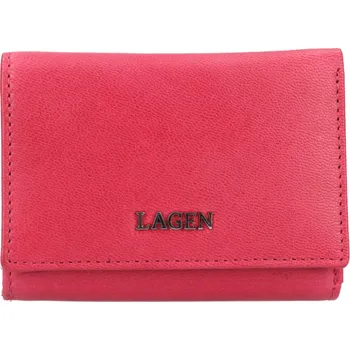 Peněženka Lagen malá dámská peněženka kožená fuchsiová LG-2152 fuchsia