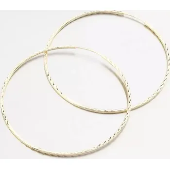 Náušnice Dámské náušnice žluté zlato 585 kruhy 55 mm 12R-744