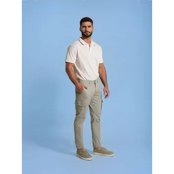 Pánské oblečení Sinsay - Kalhoty slim cargo - šedá - 148EV-09X - 148EV-09X-28