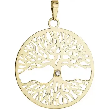 Oblečení a móda Zlatý 14 karátový přívěsek strom života s briliantem 94B00014