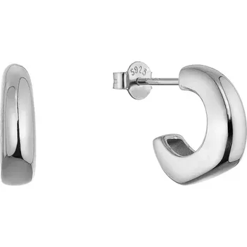 Náušnice Stříbrné náušnice hranaté kruhy 61109