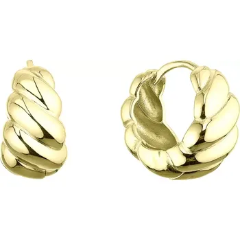 Oblečení a móda Pozlacené stříbrné náušnice kruhy CROISSANT 61080