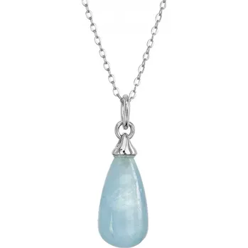 Oblečení a móda Stříbrný náhrdelník s akvamarínem 12168.3